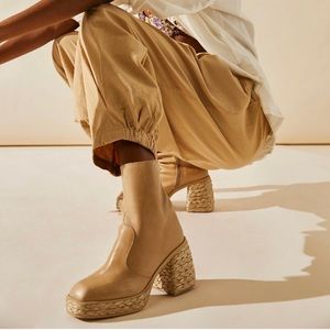 Free People Raffia Platform Boot 38.5